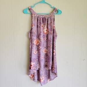 Torrid Floral High-Low Blouse - Lavender